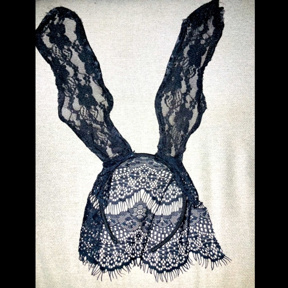Lace Bunny Ears HeadBand with Veil